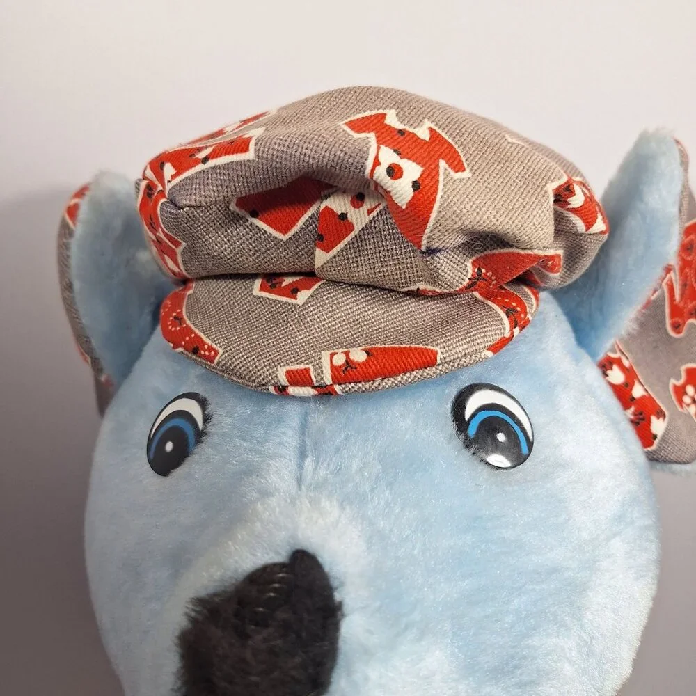 Circus Circus Plush Blue Mouse 70s Style Outfit Large 22" Yellow Bow With Tags - Picture 2 of 15